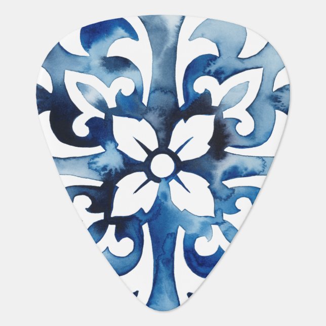 Cobalt Tile II Guitar Pick (Front)