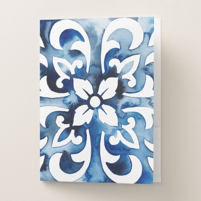 Cobalt Tile II Pocket Folder (Front)