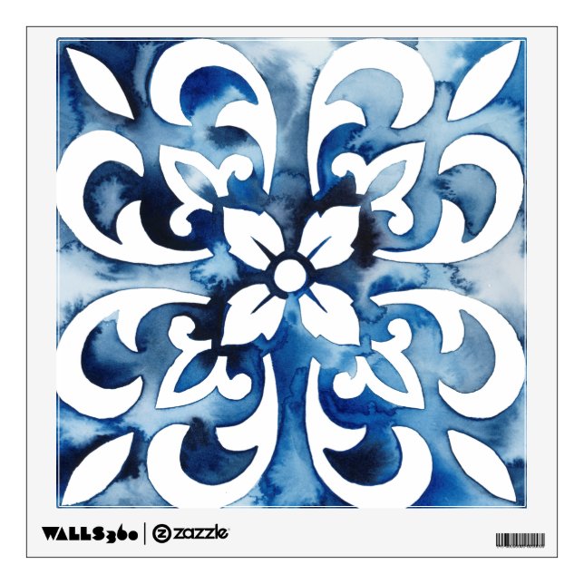 Cobalt Tile II Wall Decal (Front)