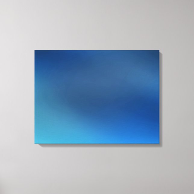Cobalt Turquoise Blue & Gray Abstract Canvas Print (Front)