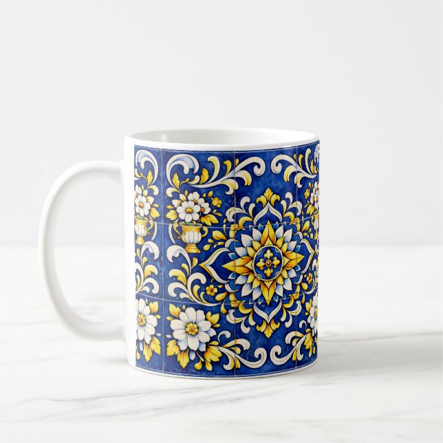 Cobalt Vase Azulejo Mug (Left)