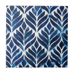 Cobalt Watercolor Tiles IV