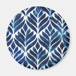 Cobalt Watercolor Tiles IV Magnet