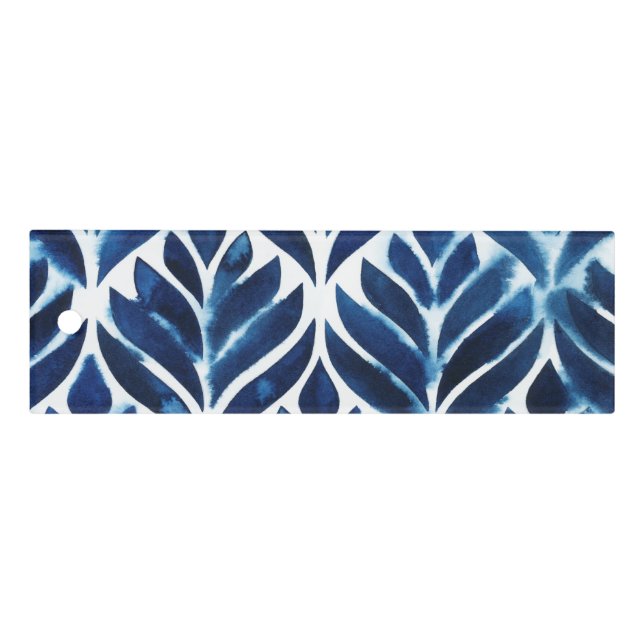 Cobalt Watercolor Tiles IV Ruler (Front)