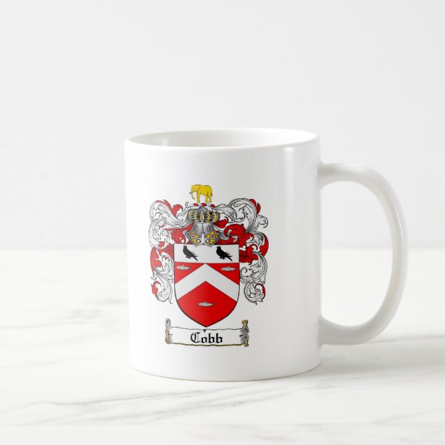 COBB FAMILY CREST -  COBB COAT OF ARMS COFFEE MUG (Right)