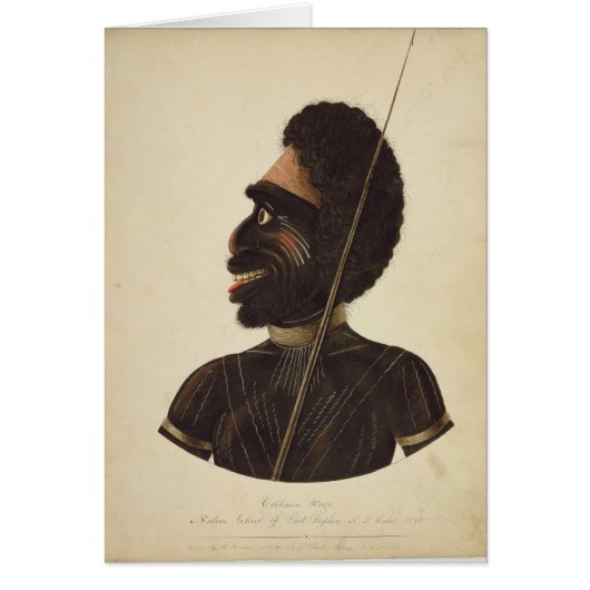 Cobbawn Wogi, native chief of Port Stephen Cards (Front)