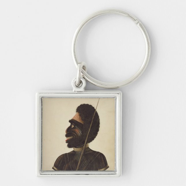 Cobbawn Wogi, native chief of Port Stephen Keychain (Front)