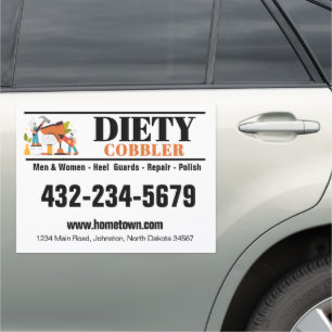Cobbler Shoe Repair Professional Car Magnet
