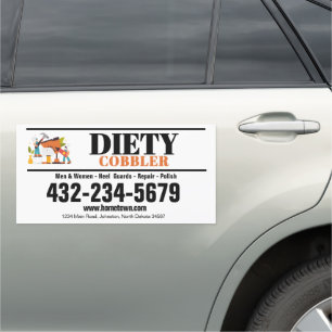 Cobbler Shoe Repair Professional Car Magnet
