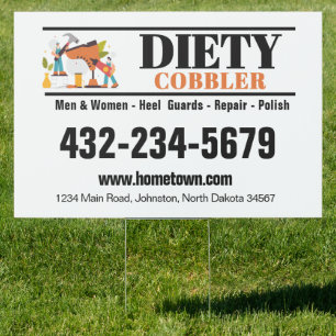 Cobbler Shoe Repair Professional Car Magnet Sign