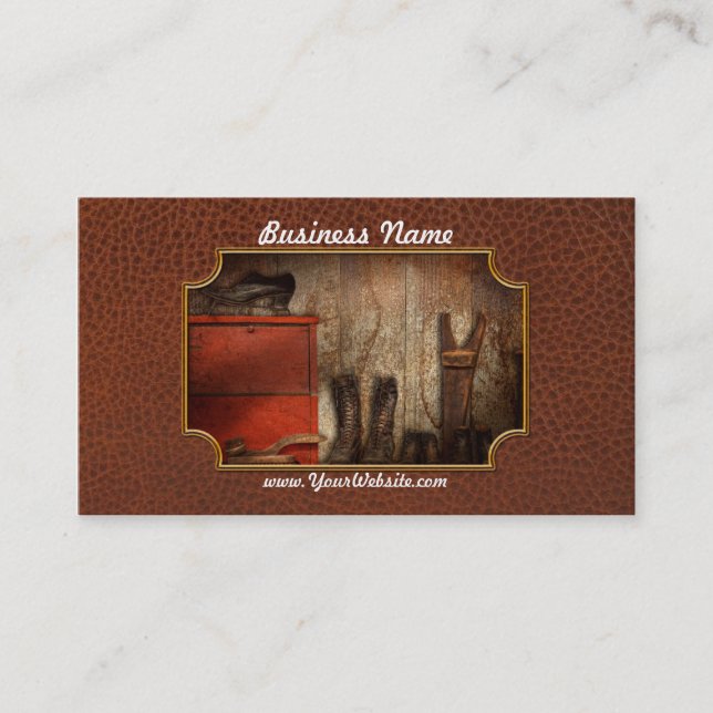 Cobbler - The shoe shiner 1900  Business Card (Front)