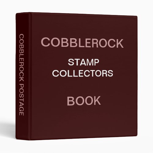 COBBLEROCK STAMP COLLECTORS BOOK BINDER
