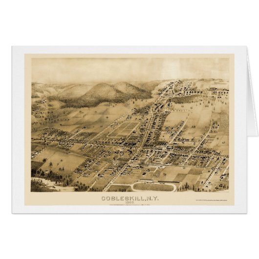 Cobbleskill, NY Panoramic Map - 1883 Cards (Front Horizontal)