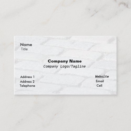 Cobblestone Abstract Business Card