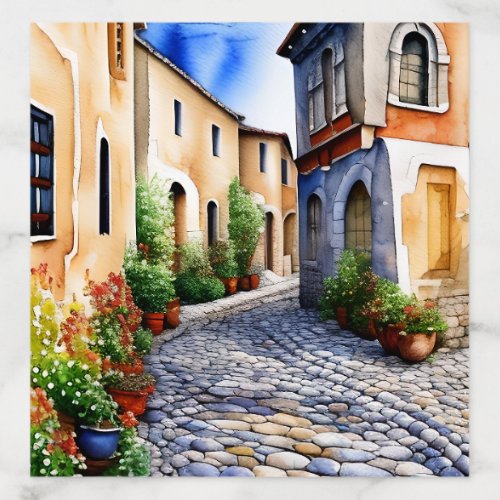 Cobblestone Path in a Mediterranean Setting  Envelope Liner