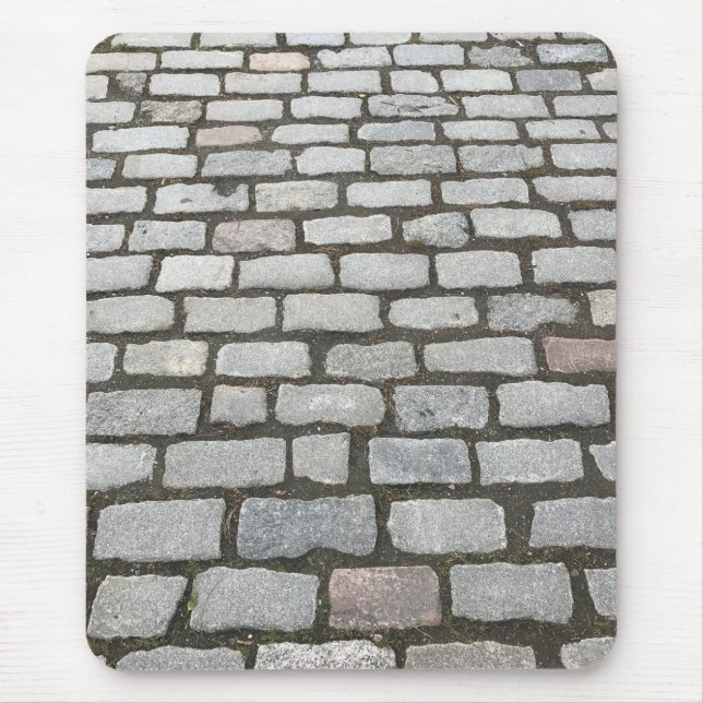 Cobblestone Stone Garden Pathway Sidewalk Photo Mouse Pad (Front)