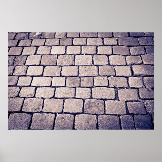 Cobblestone Street Detail, Horizontal Poster (Front)