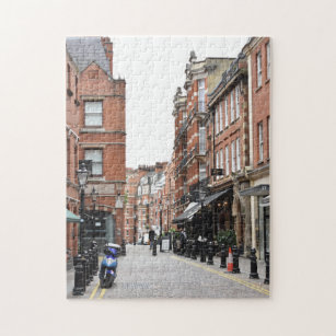 Cobblestone Street Kensington London England Jigsaw Puzzle