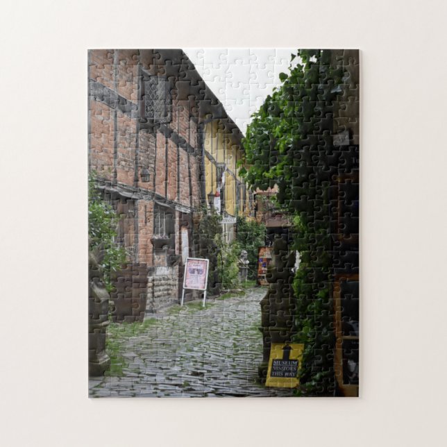 Cobblestone Street, Stratford-Upon-Avon England Jigsaw Puzzle (Vertical)