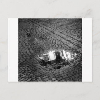 Cobblestone Street with puddle, Innsbruck Austria Postcard