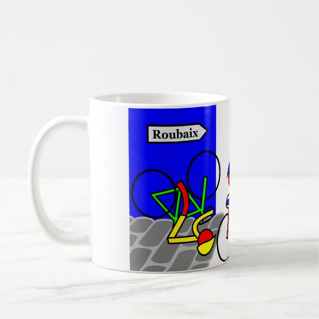 Cobblestones near Roubaix - Tour de France Coffee Mug (Left)