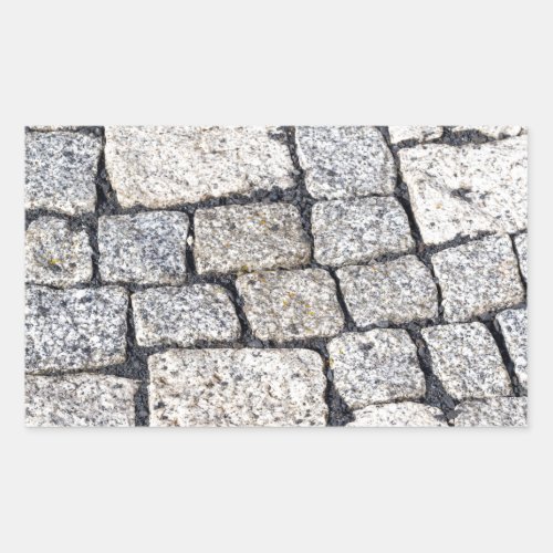 Cobblestones of a street in detail rectangular sticker