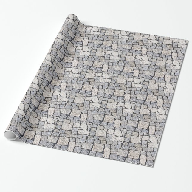 Cobblestones of a street in detail wrapping paper (Unrolled)