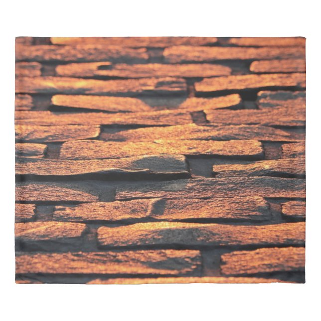 Cobblestones pavement sidewalk road duvet cover (Front)