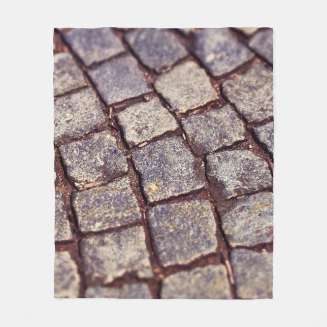Cobblestones paving stones stones fleece blanket (Front)