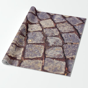 Cobblestones paving stones stones wrapping paper