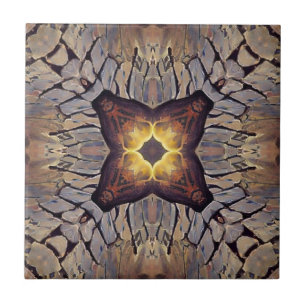 Cobblestones shimmering golden stones graphic art ceramic tile