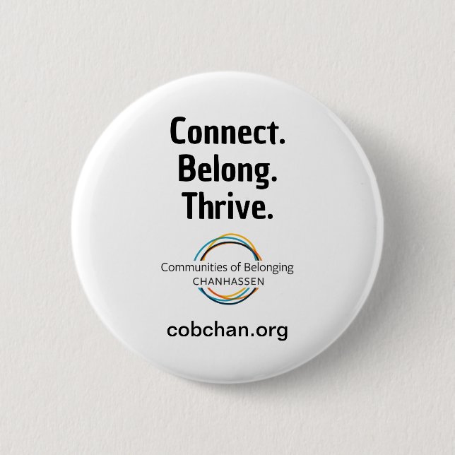 CoBC Button - Connect Belong Thrive (Front)
