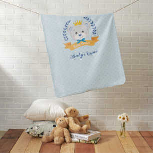 Cobertor de Bebê “Baby Prince Bear” Baby Blanket