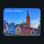Cobh, Ireland Deck of Cards Houses Magnet<br><div class="desc">Cobh is a lovely town in County Cork, only about a 30 minute drive or train ride from Cork city. This shot is from the park along West view street, looking at St. Colman's Cathedral and the lovely Deck of Cards homes. Share the beauty of Cobh with friends and family...</div>