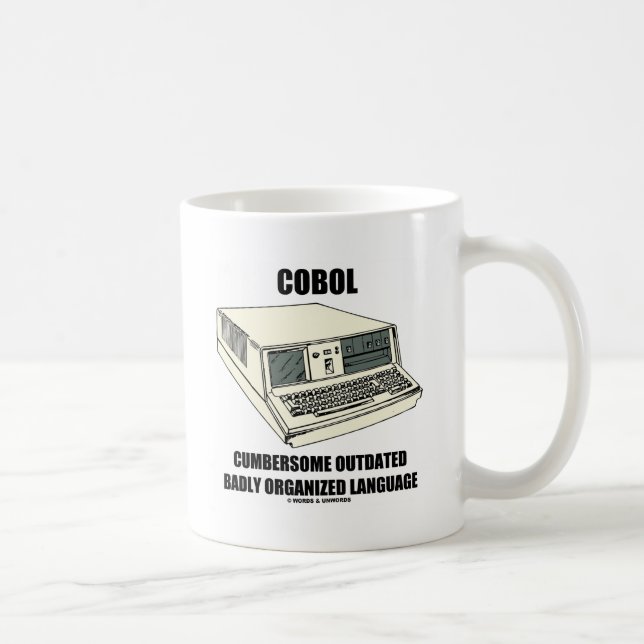 COBOL Cumbersome Outdated Badly Organized Language Coffee Mug (Right)