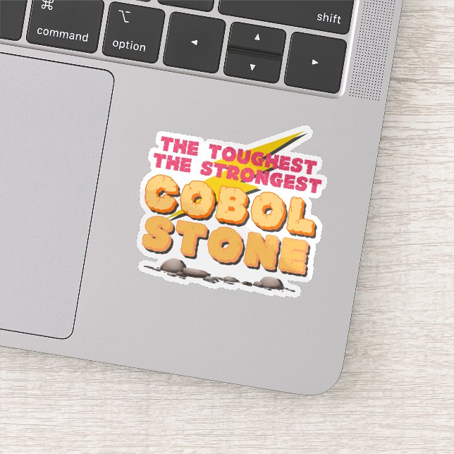 Cobol Programming Language as a Strong Stone Sticker (Detail)