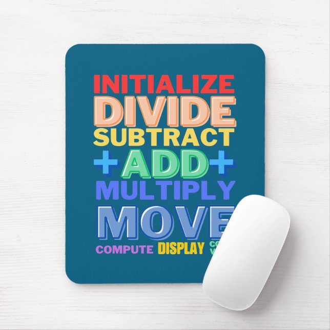 Cobol Programming Language Basic Verbs Mouse Pad (With Mouse)