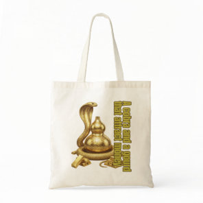 cobra and a gourd that attract money tote bag