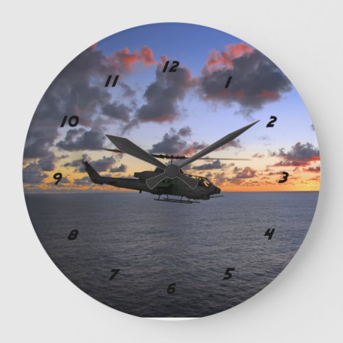 Cobra Attack Helicopter Large Clock