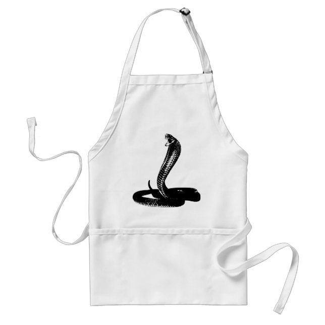 Cobra - black adult apron (Front)