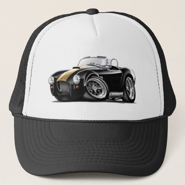 Cobra Black-Gold Car Trucker Hat (Front)