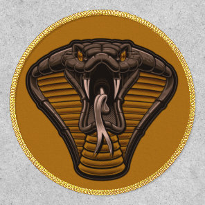 Cobra Head Snake Attack Tongue Fangs Patch