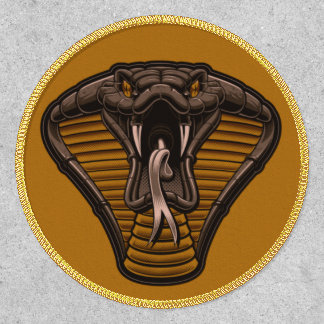 Cobra Head Snake Attack Tongue Fangs Patch