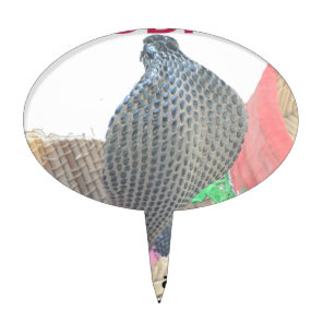 Cobra in Basket Art Print Cake Topper