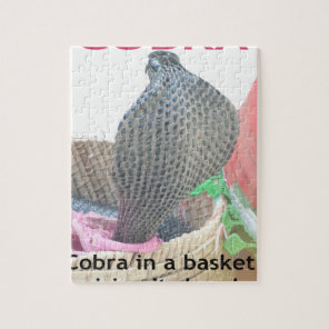 Cobra in Basket Art Print Jigsaw Puzzle