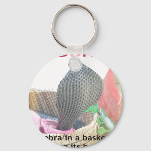 Cobra in Basket Art Print Keychain