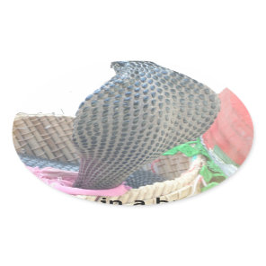 Cobra in Basket Art Print Oval Sticker