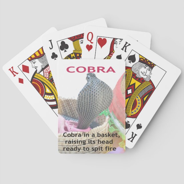 Cobra in Basket Art Print Poker Cards (Back)