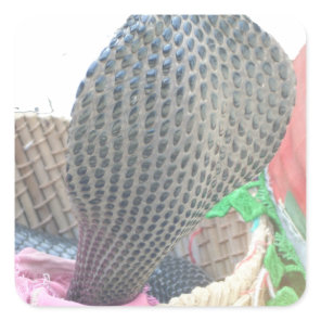 Cobra in Basket Art Print Square Sticker