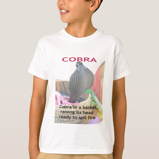 Cobra in Basket Art Print T-Shirt (Front)